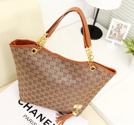 

Spring New Style WOMEN'S Bag Korean-style Fashion Stripes One Shoulder Canvas Bag Trend Tassels WOMEN'S Handbag
