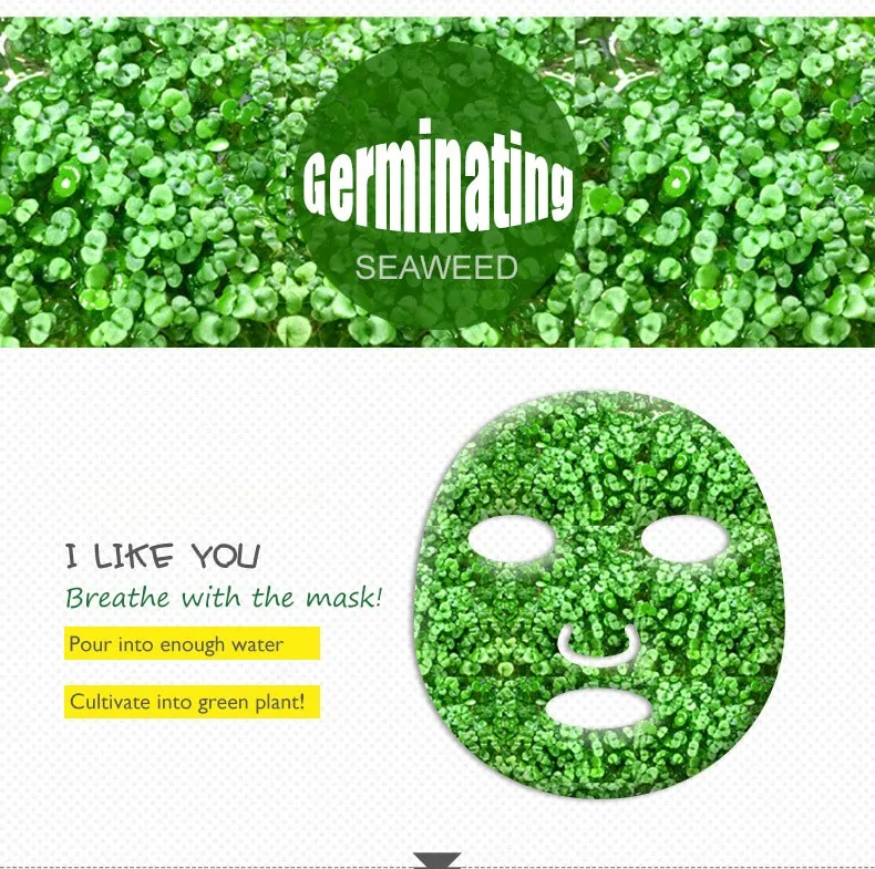 BIOAQUA The seaweed particles mask moisturizing hydrating oil-control contractive pore facial care cosmetics