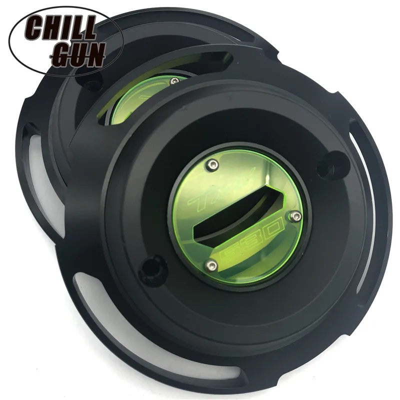 black 1 pair Motorcycle Engine Stator Cover Protective Cover Decorative Cover For Yamaha T-max 530 TMAX530 TMAX 530 SX DX - Цвет: black 1 pair