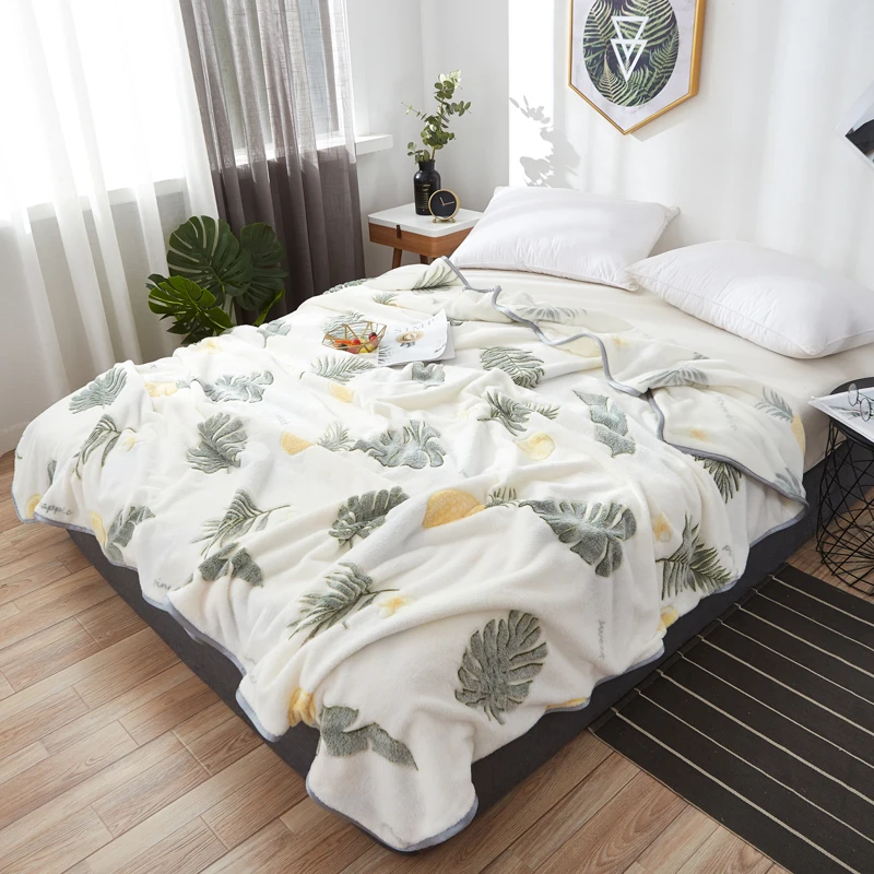 

Pineapple blankets fashion quilts twin full queen king white blankets soft Throw Flannel blankets on Bed/car/sofa leaves rugs