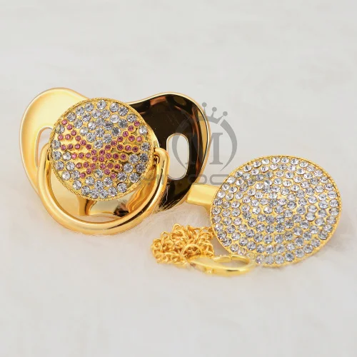 MIYOCAR Bling, Милая Красная Соска с крылышками и зажимом, набор, соска с цепочкой, держатель с красными крылышками, уникальный дизайн APWG - Цвет: AWG-8-1   0-6M