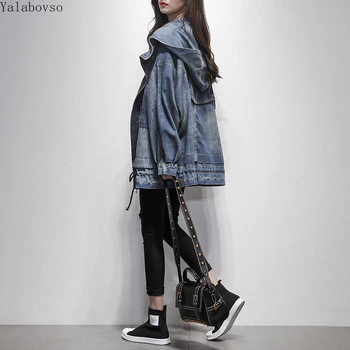 

Cowboy coat female Korean version150cm Lady loose high windbreaker 2019 autumn popular new style windbreaker for women A118Z40