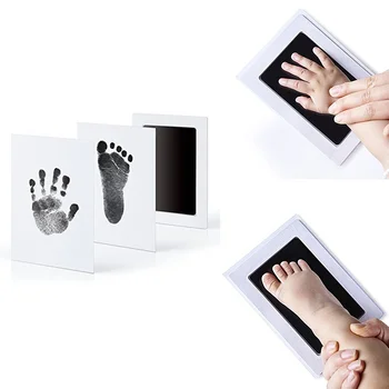 

Baby Non-Toxic Handprint Footprint Kit Imprint Footprint Baby Souvenir Stamp Pad Ink Watermark Clay Toys