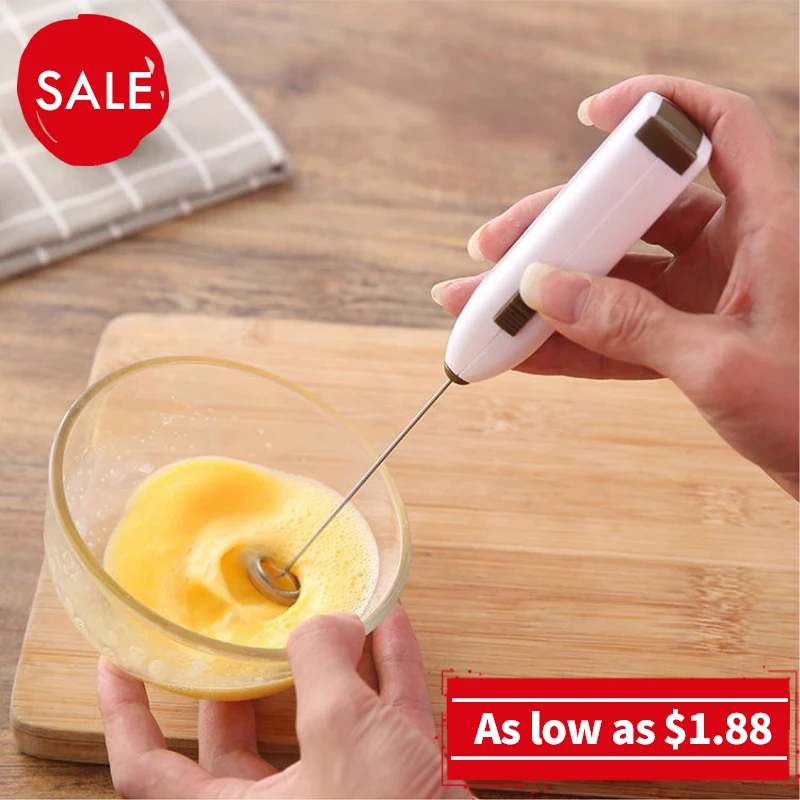 Electric Milk Frother Drink Whisker Mixer Stirrer Coffee Blend Egg Beater  Tools