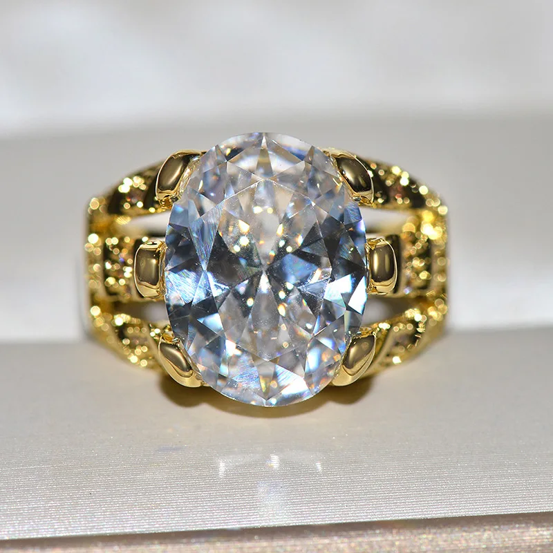2019 новые большие овальные белые/синие/фиолетовые блестящие циркониевые золотые
