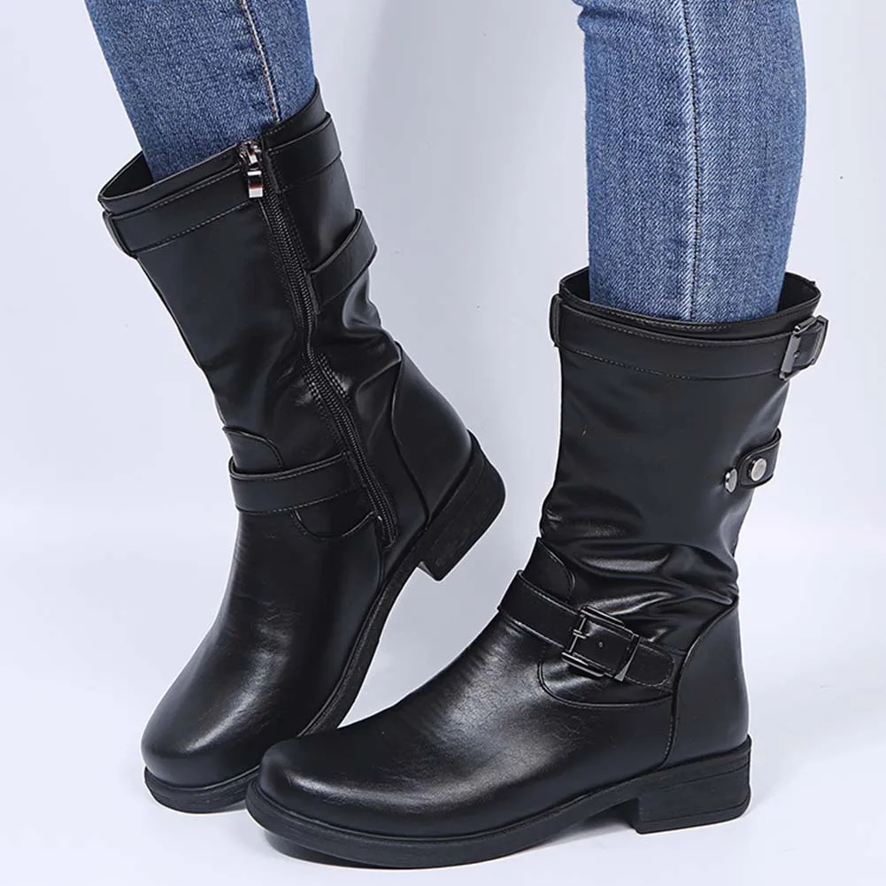 GIGIFOX Vintage Brand Black Red Big Size 43 Classic Riding Boot Winter Chic  Calf Boots Women Shoes - купить по выгодной цене | AliExpress