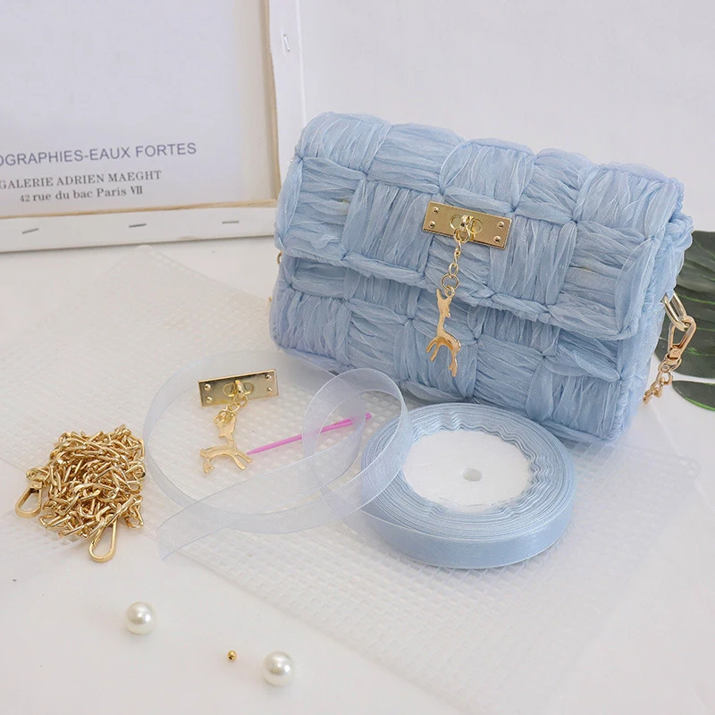 Creative Bag Making Materials DIY Bag Handmade Mesh Cloth Latch Hook Bags Handcraft Weaving Material Making Accessories craft supplies