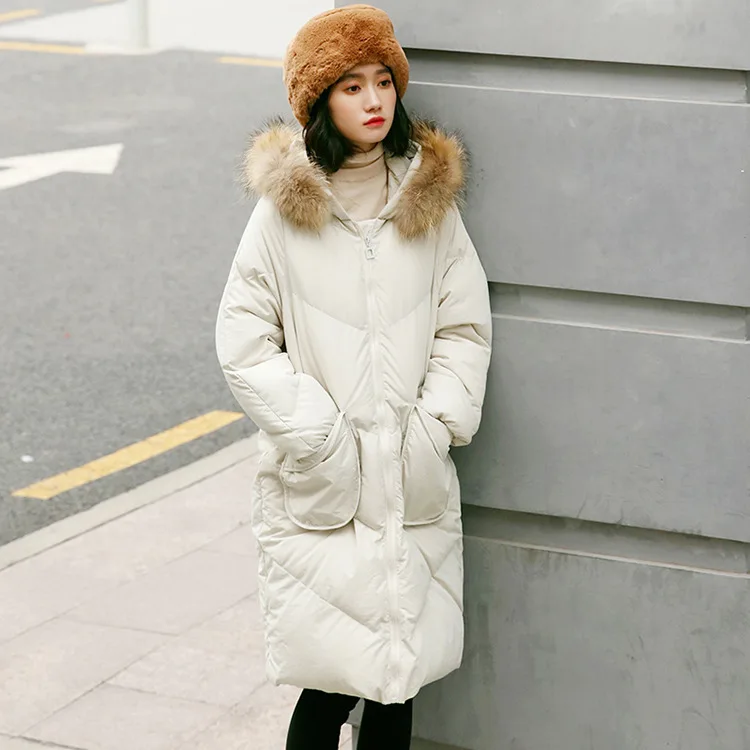 

2018 Winter New Style Thick Cotton Coat Hooded Coat Women's Thick Cotton-padded Jacket Mid-length Korean-style over-the-Knee Cot