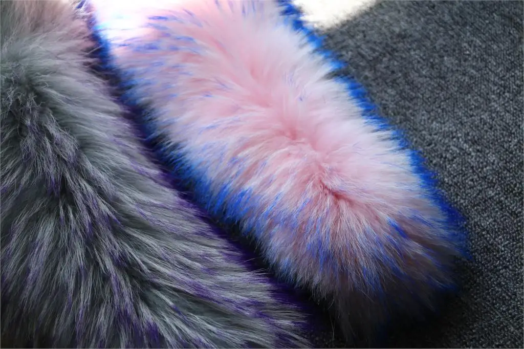 ZDFURS* натуральный меховой воротник для парки Роскошная Верхняя одежда натуральный теплый шарф женский большой мех енота Шарфы мужские куртки 75 см