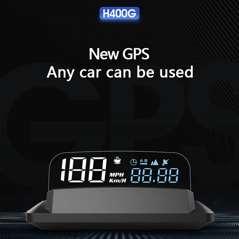 Автомобильный дисплей H400G HUD HD-экран OBD2 + GPS отображение скорости для всех