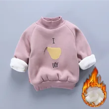 Новая детская одежда, толстый бархатный свитер, зимняя футболка для детей 0-4 лет