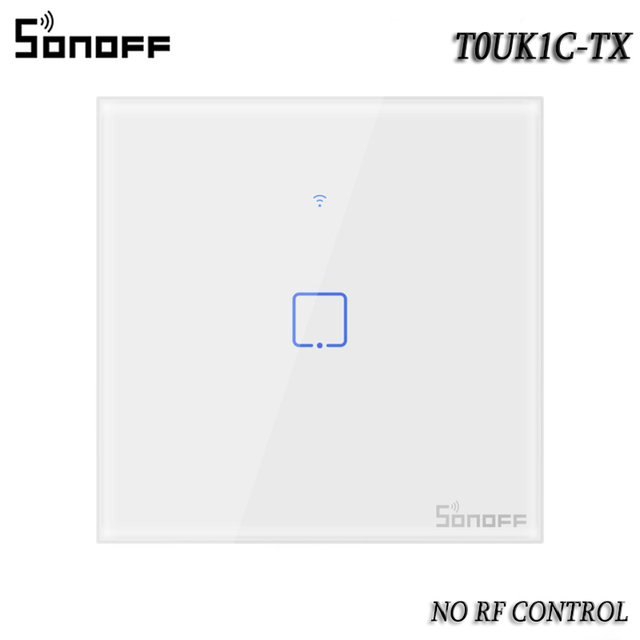 T0 TX WiFi Smart Wall Switch EU/US/UK 1/2/3 Gang Remote Control Light Switch Via Ewelink APP Work With Alexa Google Home