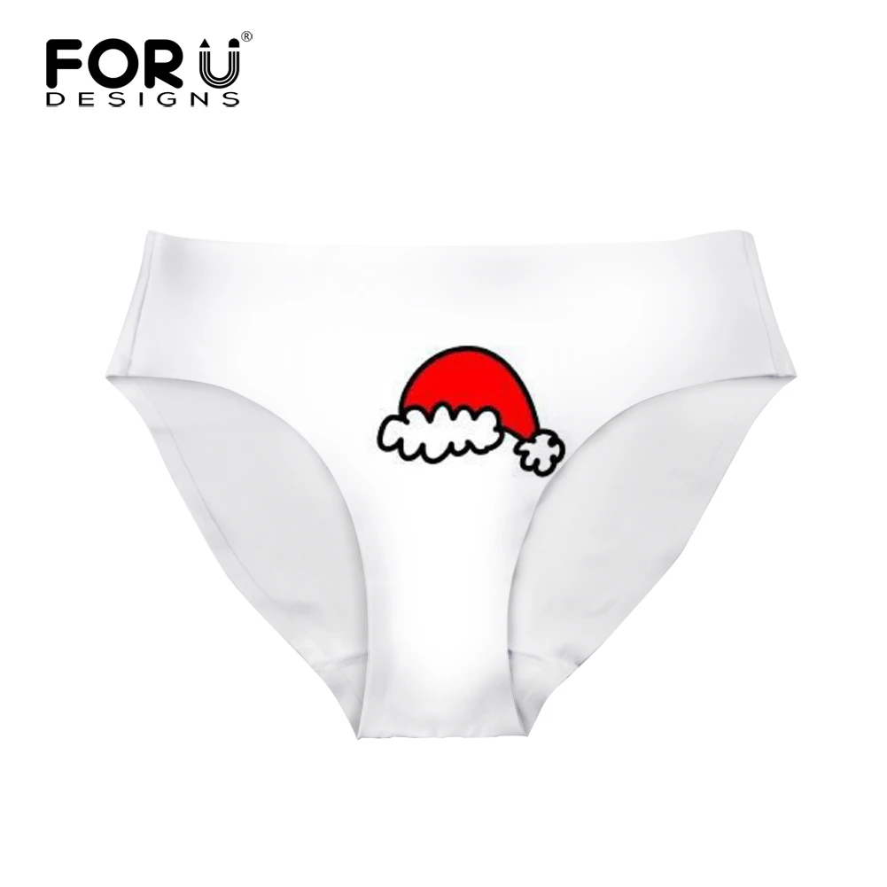 FORUDESIGNS/новогодний фестиваль, женское нижнее белье со снежинками и рождественским принтом, женские трусики, Дамское сексуальное нижнее белье, танга, стринги, стринги