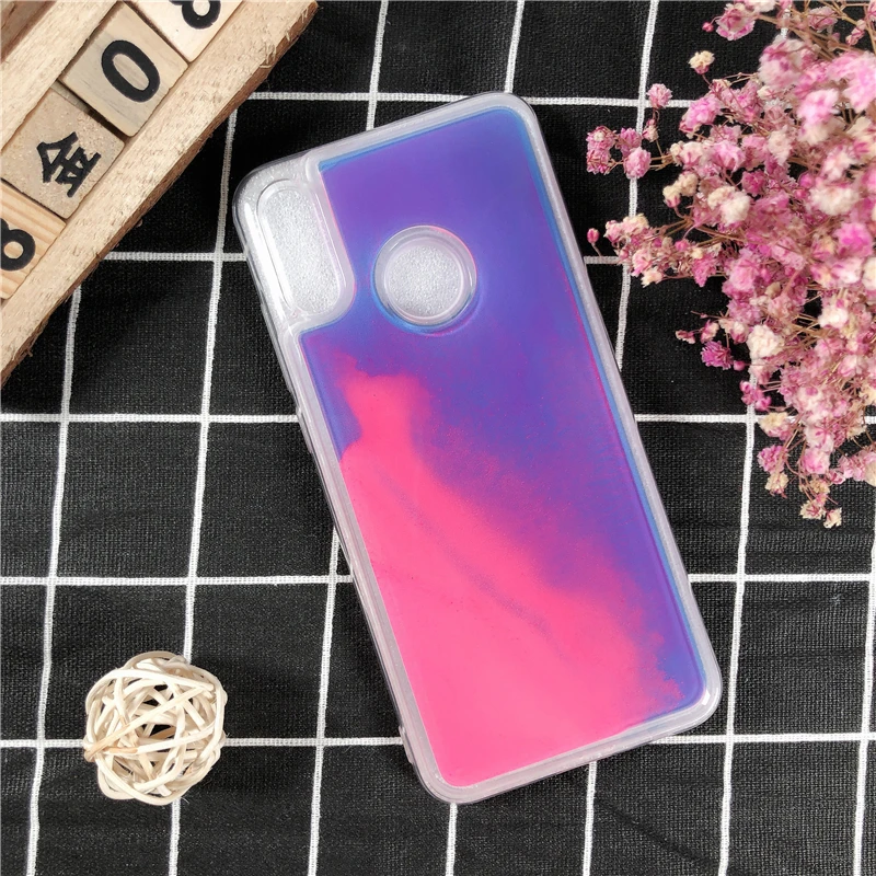02 Блестящий Жидкий чехол для huawei Honor 10 Lite силиконовый прозрачный чехол динамические мягкие чехлы с зыбучим песком светящиеся сумки для мобильных телефонов - Цвет: 02