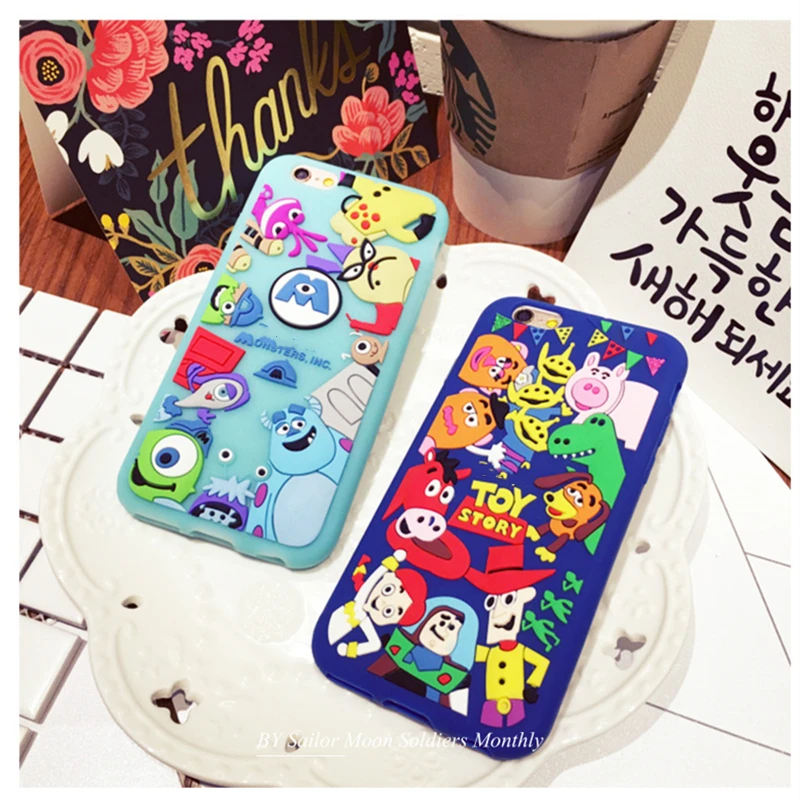 Японский Корейский мультфильм 3D История игрушек три глаза силиконовый чехол для iphone 11Pro MAX 6 7 8plus X XR XS S7 S8 S8p S9 S9p чехлы для телефонов