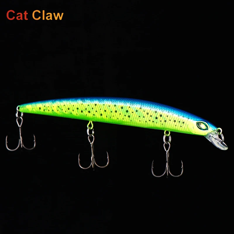Cat Claw Minnow 150MM/19g fishing Lure Treble Hooks Surface upper middle water Floating Sea Fishing Lure Hard Fake bait 602M NEW