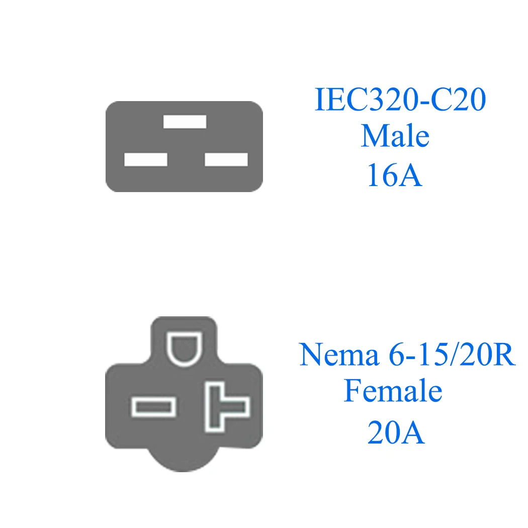 JORINDO IEC320 C20 до 6-15R, C20 20Amp до T Blade 20Amp кабель переменного тока, PDU UPS штекер к Nema 6-20R 20Amp адаптер переменного тока, C20 до 6-20R