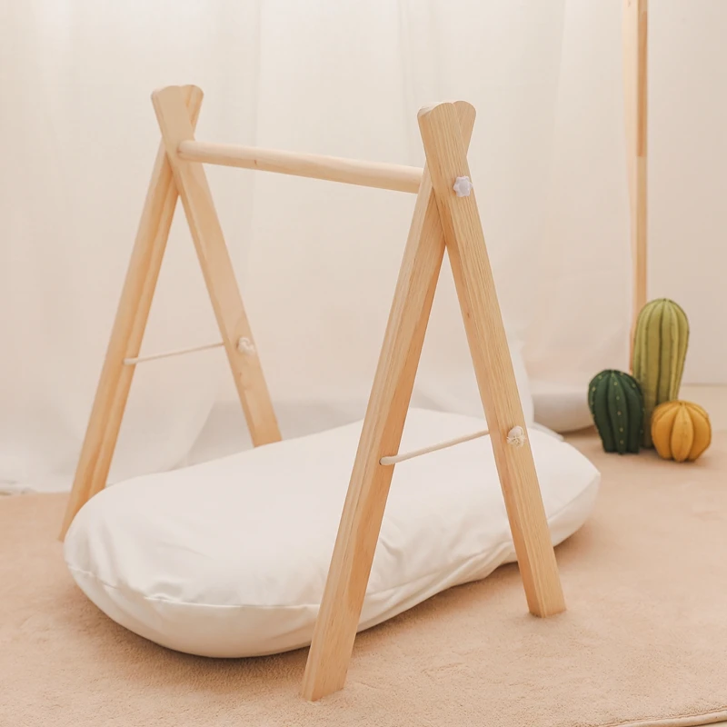 Baby Natural Wooden Gym Play Toys Teether Clouds Wooden Rodent Stroller Chain Hanging Baby Toy Mobile Bed Holder Gift 5