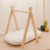 Baby Natural Wooden Gym Play Toys Teether Clouds Wooden Rodent Stroller Chain Hanging Baby Toy Mobile Bed Holder Gift 5
