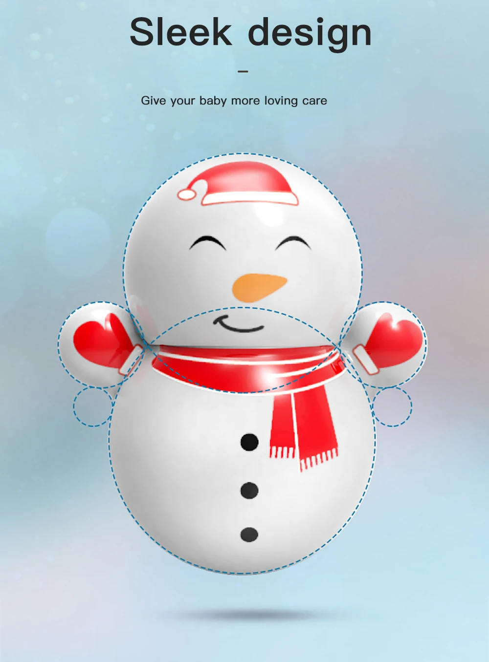 Funny Gift Shaking Tumbler Toys Cartoon Snowman Penguin Tumbler Desktop Ornament Anti Stress Toys Wholesale Items
