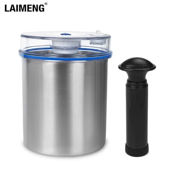 

Laimeng Stainless Steel 304 Vacuum Container Food Storage Containers Vacuum Canister For Vacuum Sealer Food Container S163
