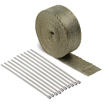 

Titanium fiber Insulation Cloth Exhaust Pipe Wrap 10pcs Cable Ties Set