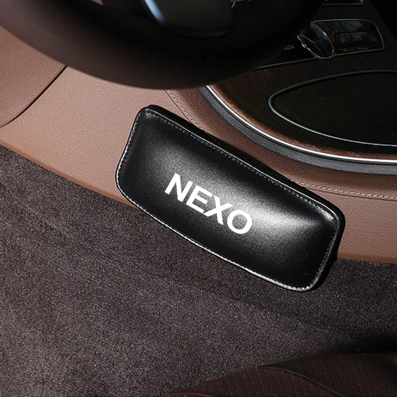Автомобильный наколенник для hyundai nexo, подушка для поддержки бедра, аксессуары для интерьера, мягкая подушка для сиденья автомобиля из искусственной кожи
