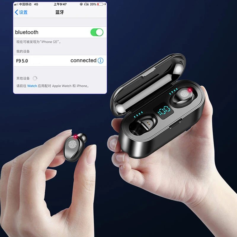 Wireless Earphone Headphone Bluetooth 5 0 Hi Fi Stereo Sound Earbuds Sport Earphone Sweat proof for iPhone Samsung Huawei Xiaomi