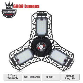 

60W E27 Led bulb Deformable Lamp Garage light AC85-265V LED SMD2835 Bulb Home Lighting High Intensity Parking Warehouse