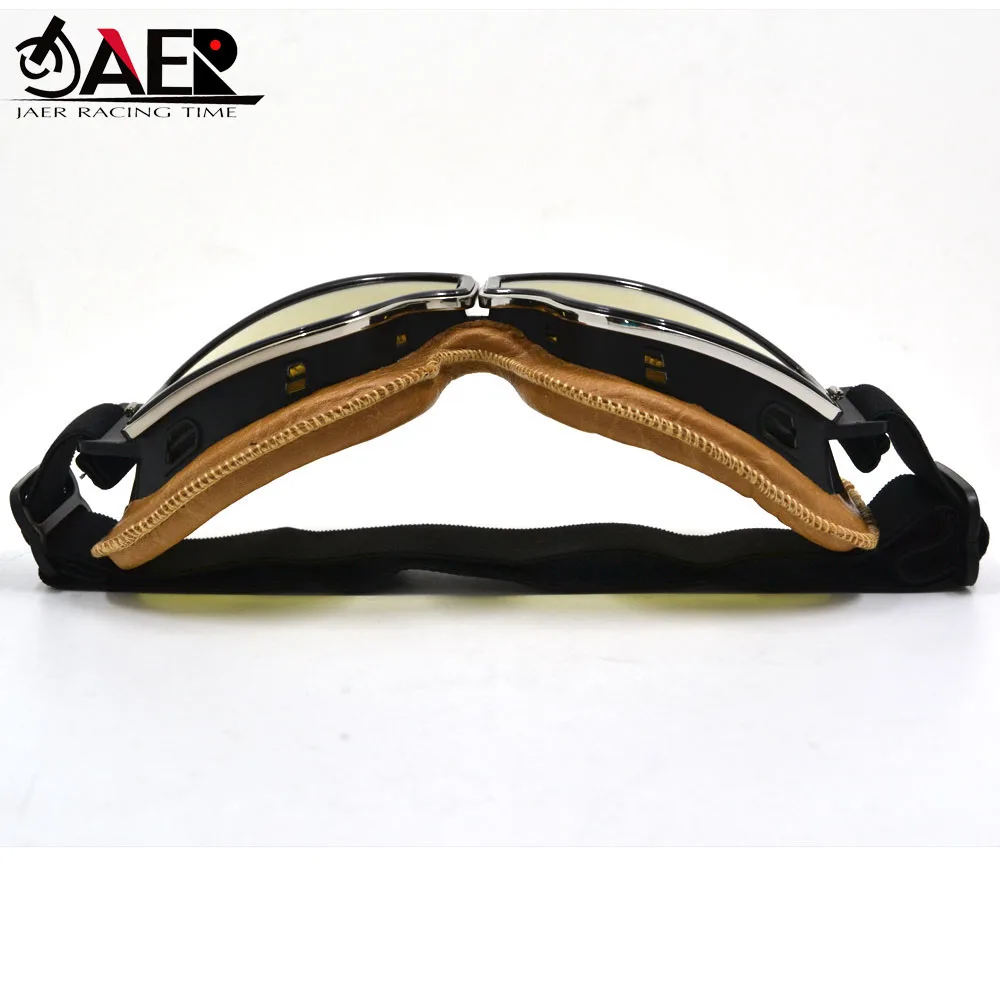 JAER мотоциклетные байкерские очки мотоциклетные винтажные шлем очки скутер Лыжный велосипед пилот ATV Внедорожные очки ветрозащитные очки