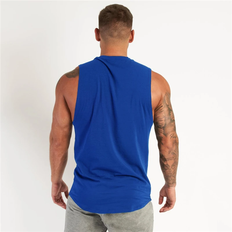 Muscleguys Marke Fitness Herren Muslce Weste Gym Tank Top Männer Baumwolle Bodybuilding Singuletts Mode Oansatz Sport Ärmelloses Shirt – Detail 6