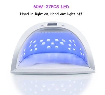 

New Lio Battery UV 3PLUS 60W UV Led Lamp Nail Polish Dryer 27 Dual Light Source Led 30s 60s 90s Timer