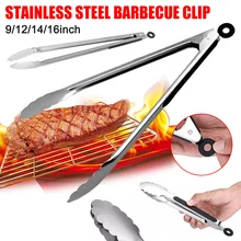 Горячая щипцы 9/12/14/16 дюймов гриль из нержавеющей стали для барбекю, Кухня защелка Замковая Tong Кухня поставки D6