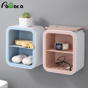 

Double Layer Bathroom Soap Dishes Holder Stand Saver Tray Rack Case for Shower Bathroom Kitchen Sink Organizer Accessories