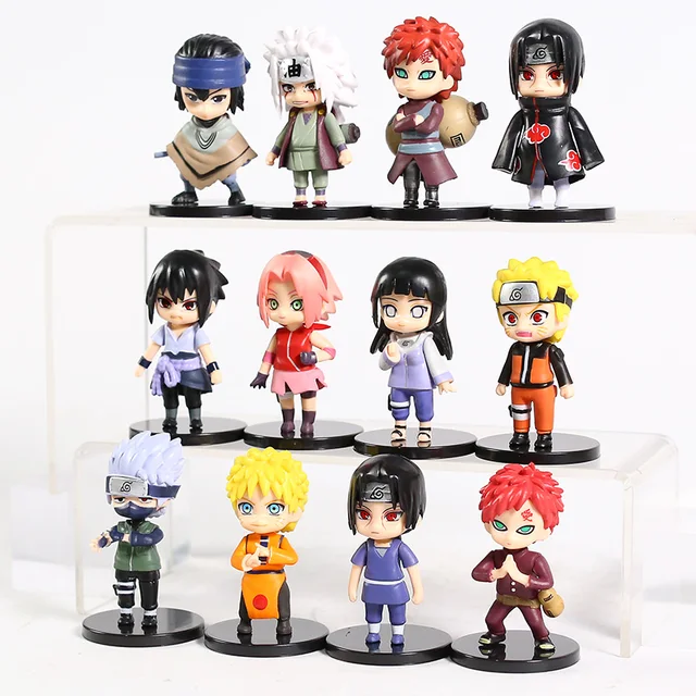 Naruto Shippuden Set da 12 pezzi statuette con base in PVC 5