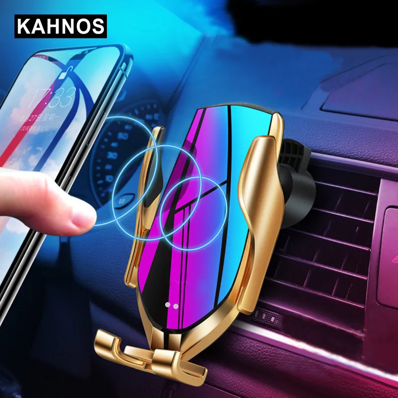 Автоматическое зажимное беспроводное автомобильное зарядное устройство с инфракрасным датчиком QI Индукционная зарядка держатель для iPhone X XS Max samsung xiaomi 9