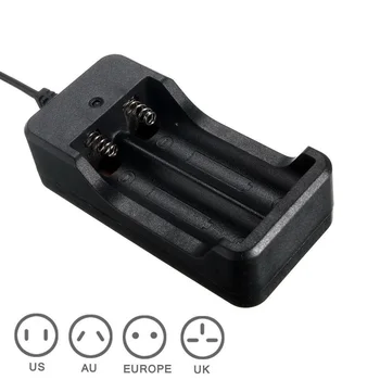 

Model Intelligent 18650 Li-ion Vape Battery 4.2V Dual Slot Plug Charger For LED Torch KQS8