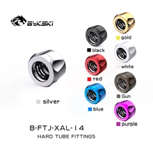 Bykski – raccords de Tube dur B FTJ XAL 14, pour tuyau de refroidissement d'eau OD14mm Boutique Plum bloom G1/4 ''raccords à torsion rapide