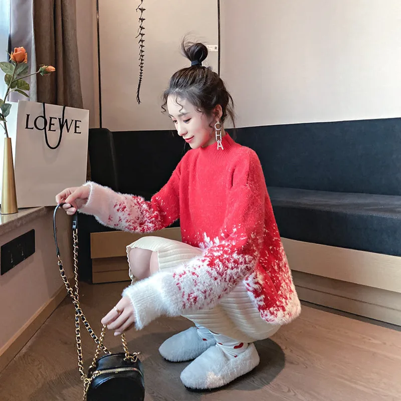 Breastfeeding Maternity Sweater 2019 Autumn Winter Nursing Tops for Pregnant Women Christmas Loose Thick Pregnancy Sweater B0076