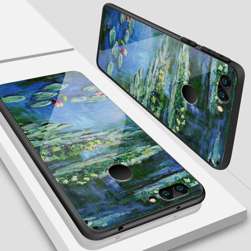 W216 Для huawei Enjoy 9s чехол из закаленного стекла Mate20 Lite Pro Nova 4 3i 2 P20 P30 P Smart+ Honor Play роскошный чехол из ТПУ для задней защиты - Цвет: W216