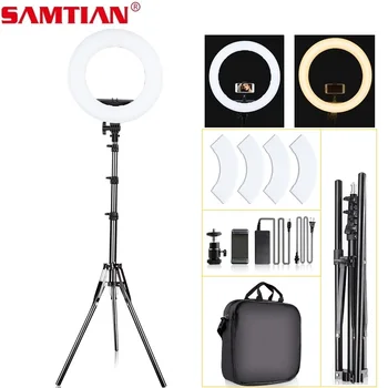 

Samtian ring light dimmable ring lamp with tripod 18inch 14inch LED ring light for youtube makeup photography LED ringlight