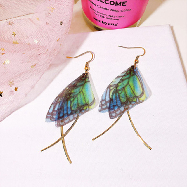 Fairy 1Pair Long Tassel Earrings Fashion Feather Style Ethnic Boho Big Statement Dangle Earring Wedding Earrings Brinco
