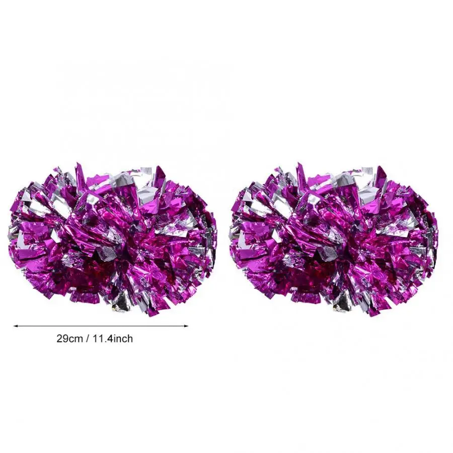 1 Pcs Cheerleading Streamer Pompoms Plastic Handle Bracelet Colorful Gymnastics Pompoms for Club Activity