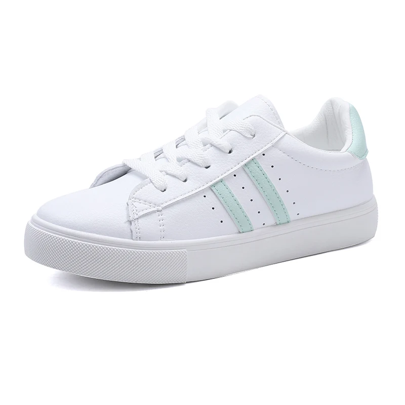 Sapato feminino/ недорогая женская обувь для тенниса; женские кроссовки; кожаные теннисные туфли; Zapatos De Mujer; спортивная женская обувь на шнуровке; 7 - Цвет: white 3