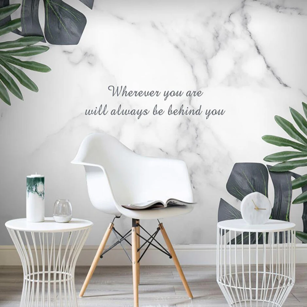 

Drop Shipping Custom Large Wallpaper Mural Nordic Marble Minimalist Modern Living Room Background Wall Paper Decorative Painting