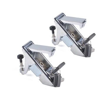 

2 Pcs Chrome Zinc Alloy Compression Door Lock Toolbox Cabinet Latch Lock Trailer Tack Box Exterior Accessorie Kit