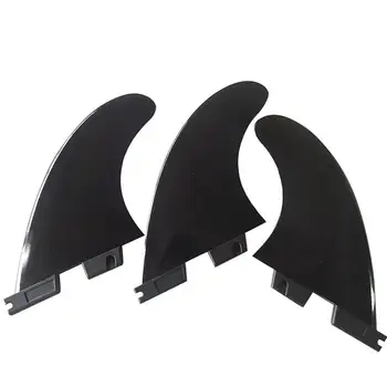 

HiMISS 3pcs Surfing Surf for FCS2 Performer Fin Tri-quad Fin Set Plastic Fins Surfboard Tail Rudder Plastics Flat