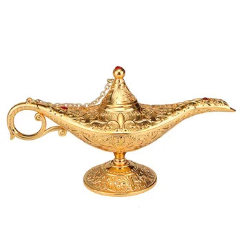 

Elegant Vintage Metal Carved Wishing Tea Oil Pot Decoration Collectable Saving Collection Arts Craft Gift