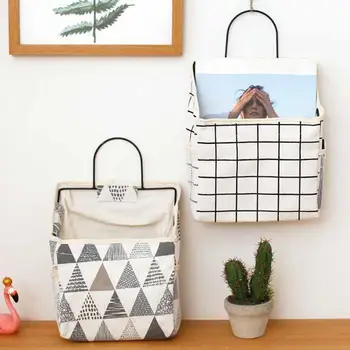 

2020 Wall Hanging Storage Holder Pouch large capacity Wardrobe Organizer Durable Hanging Jewelry Organizer With Hook Storage Bag