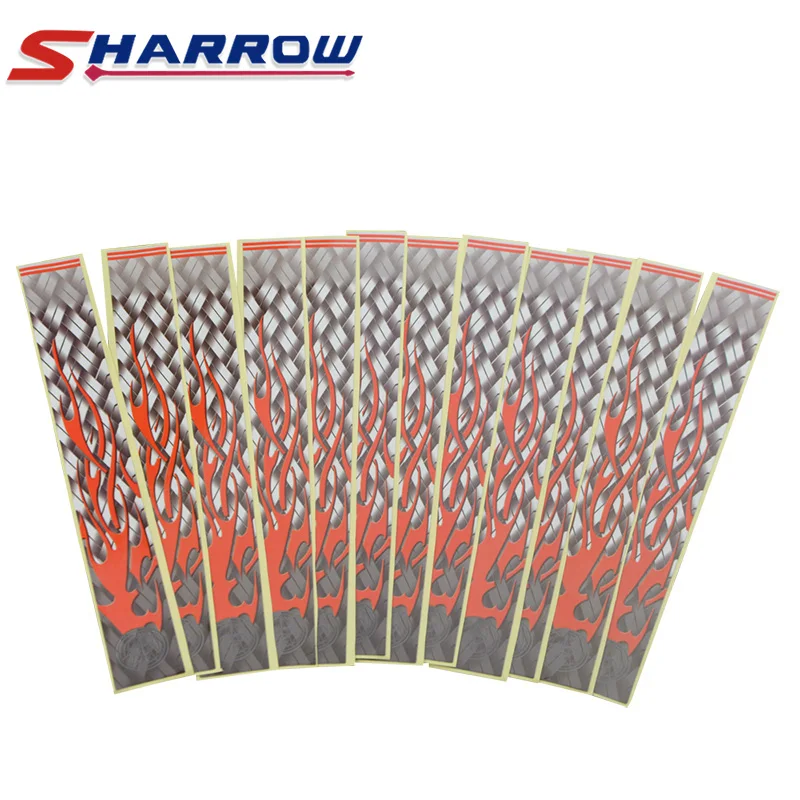 12 Pcs Arrow Sticker Arrow Paper Archery DIY Arrows for 8.3mm Arrow Shaft Sticker Wraps for Outdoor Shooting Hunting